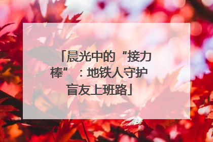 晨光中的“接力棒”：地铁人守护盲友上班路
