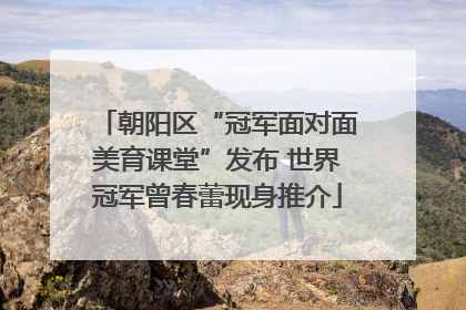 朝阳区“冠军面对面美育课堂”发布 世界冠军曾春蕾现身推介