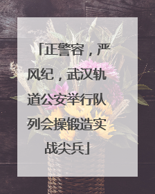 正警容，严风纪，武汉轨道公安举行队列会操锻造实战尖兵