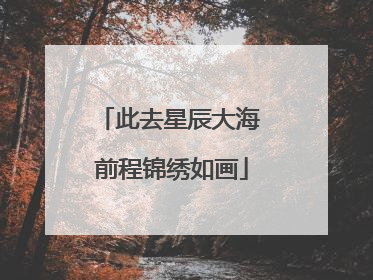 此去星辰大海 前程锦绣如画
