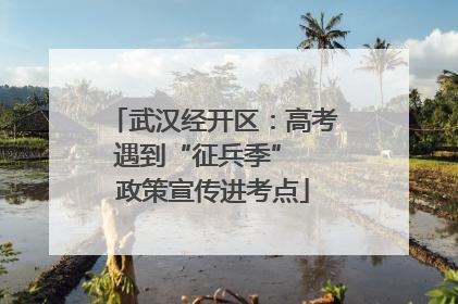 武汉经开区：高考遇到“征兵季”  政策宣传进考点