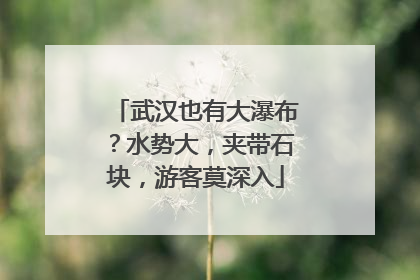 武汉也有大瀑布？水势大，夹带石块，游客莫深入