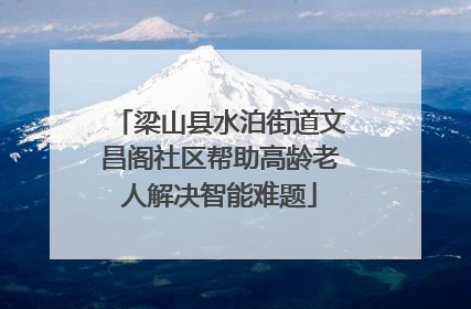 梁山县水泊街道文昌阁社区帮助高龄老人解决智能难题