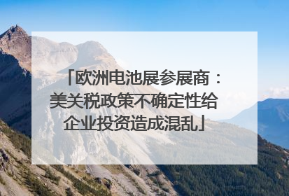 欧洲电池展参展商：美关税政策不确定性给企业投资造成混乱
