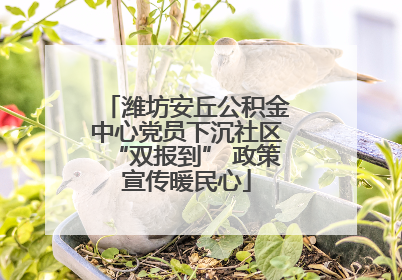 潍坊安丘公积金中心党员下沉社区“双报到” 政策宣传暖民心