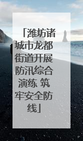 潍坊诸城市龙都街道开展防汛综合演练 筑牢安全防线