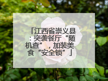 江西省崇义县：突袭餐厅“随机查”，加装美食“安全锁”
