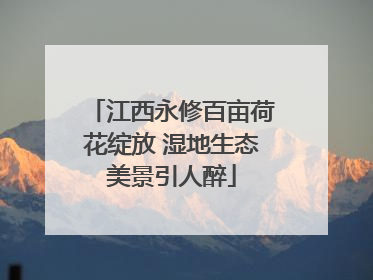 江西永修百亩荷花绽放 湿地生态美景引人醉