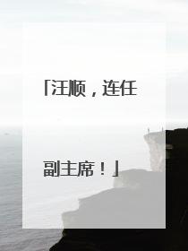 汪顺，连任副主席！
