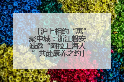 沪上相约“惠”聚申城：浙江磐安诚邀“阿拉上海人”共赴康养之约
