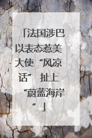 法国涉巴以表态惹美大使“风凉话” 扯上“蔚蓝海岸”