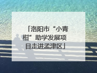 洛阳市“小青柑”助学发展项目走进孟津区