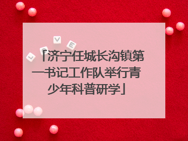 济宁任城长沟镇第一书记工作队举行青少年科普研学