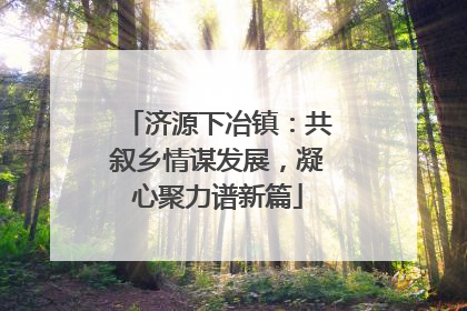 济源下冶镇：共叙乡情谋发展，凝心聚力谱新篇