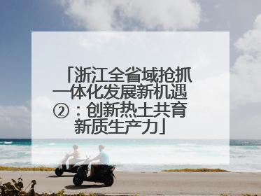 浙江全省域抢抓一体化发展新机遇②：创新热土共育新质生产力
