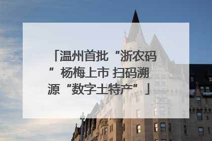 温州首批“浙农码”杨梅上市 扫码溯源“数字土特产”