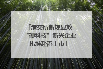 港交所新规显效 “硬科技”新兴企业扎堆赴港上市