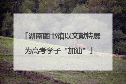 湖南图书馆以文献特展为高考学子“加油”