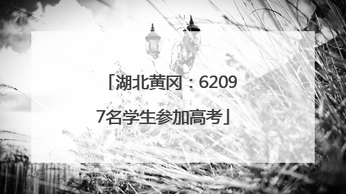 湖北黄冈：62097名学生参加高考