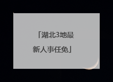湖北3地最新人事任免