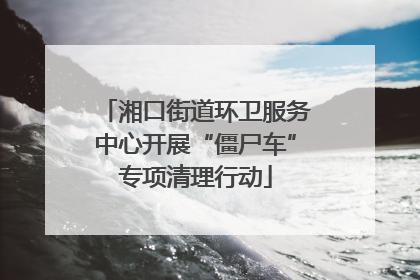 湘口街道环卫服务中心开展“僵尸车”专项清理行动