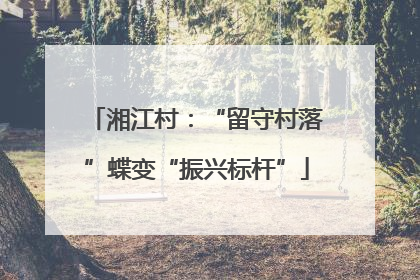 湘江村：“留守村落”蝶变“振兴标杆”