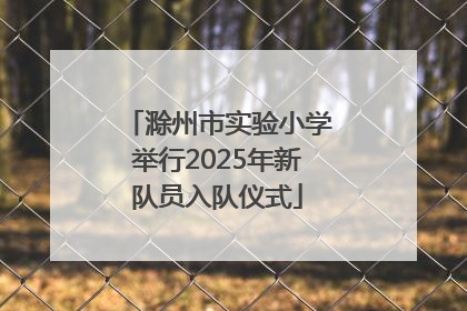 滁州市实验小学举行2025年新队员入队仪式