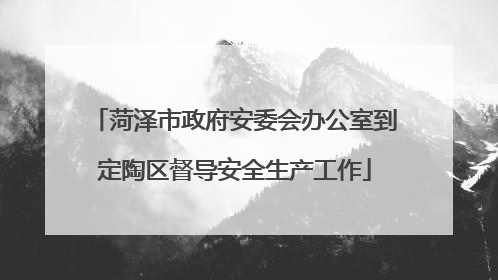 菏泽市政府安委会办公室到定陶区督导安全生产工作