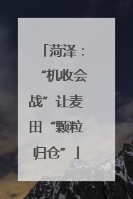 菏泽：“机收会战”让麦田“颗粒归仓”