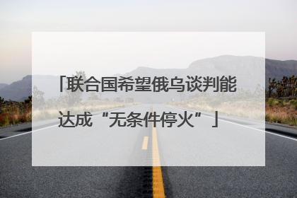 联合国希望俄乌谈判能达成“无条件停火”