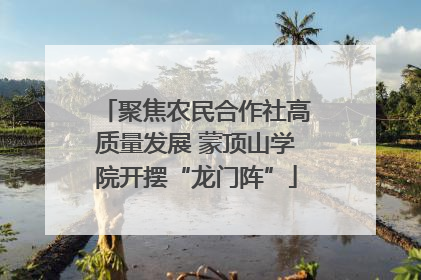 聚焦农民合作社高质量发展 蒙顶山学院开摆“龙门阵”