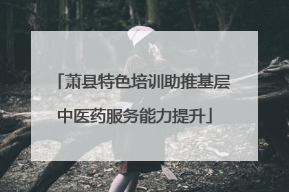 萧县特色培训助推基层中医药服务能力提升