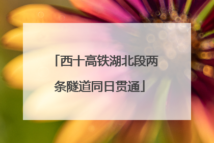 西十高铁湖北段两条隧道同日贯通