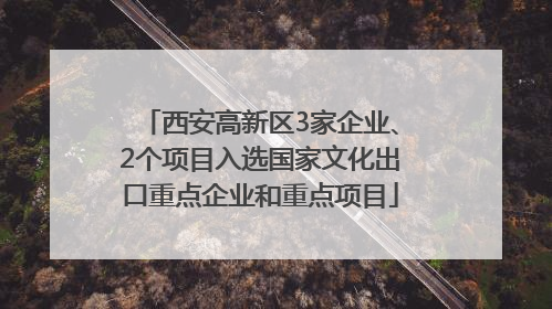 西安高新区3家企业、2个项目入选国家文化出口重点企业和重点项目