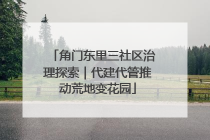 角门东里三社区治理探索｜代建代管推动荒地变花园
