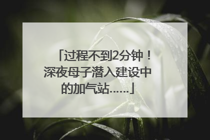 过程不到2分钟！深夜母子潜入建设中的加气站……