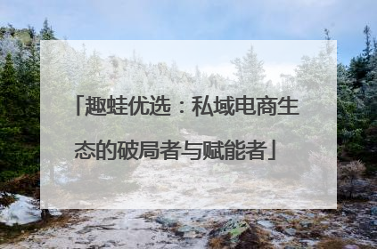趣蛙优选：私域电商生态的破局者与赋能者