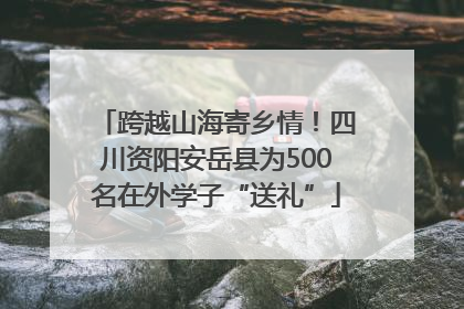 跨越山海寄乡情！四川资阳安岳县为500名在外学子“送礼”