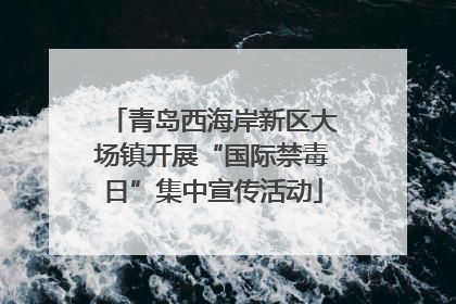 青岛西海岸新区大场镇开展“国际禁毒日”集中宣传活动