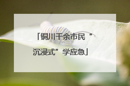 铜川千余市民“沉浸式”学应急