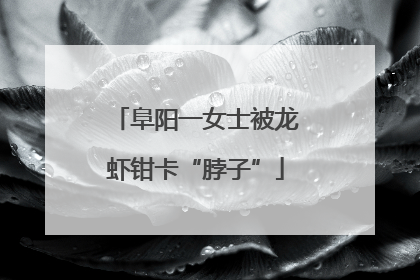 阜阳一女士被龙虾钳卡“脖子”