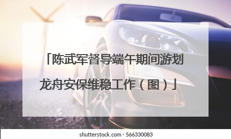 陈武军督导端午期间游划龙舟安保维稳工作（图）