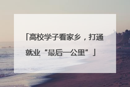 高校学子看家乡，打通就业“最后一公里”