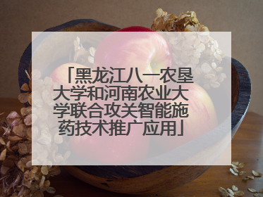 黑龙江八一农垦大学和河南农业大学联合攻关智能施药技术推广应用