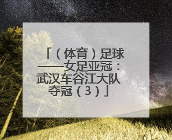 （体育）足球——女足亚冠：武汉车谷江大队夺冠（3）