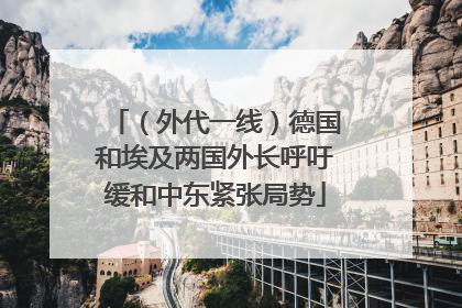 （外代一线）德国和埃及两国外长呼吁缓和中东紧张局势