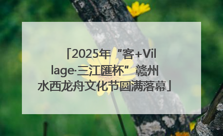 2025年“客+Village·三江匯杯”赣州水西龙舟文化节圆满落幕