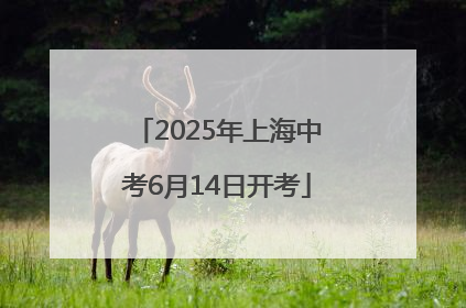 2025年上海中考6月14日开考