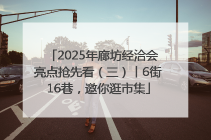 2025年廊坊经洽会亮点抢先看（三）丨6街16巷，邀你逛市集