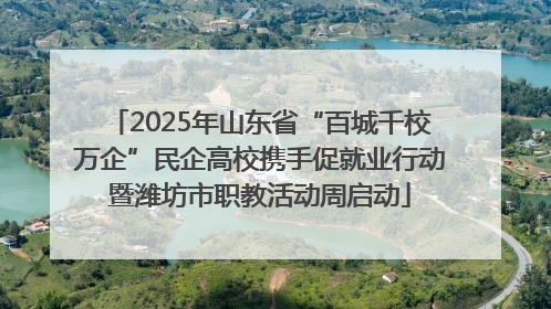 2025年山东省“百城千校万企”民企高校携手促就业行动暨潍坊市职教活动周启动